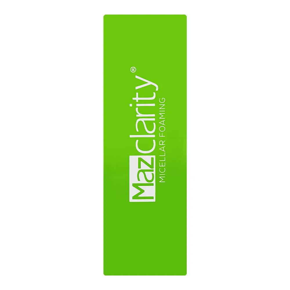 Side view of mazton mazclarity micellar foaming face wash, for oily combination skin, 100ml