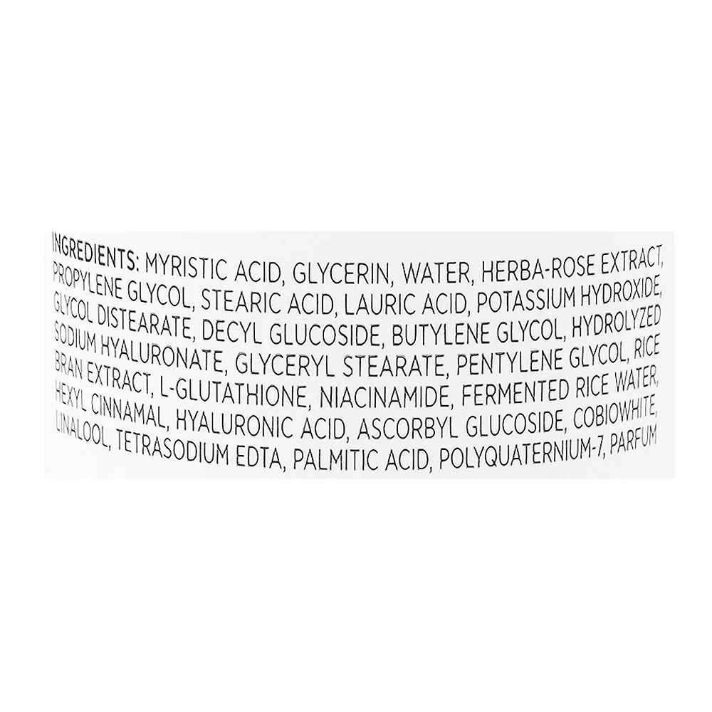 Comfortable casual mec brightening rice daily facial foam brightening face wash, glycerin, niacinamide, for skin brightening, 100g
