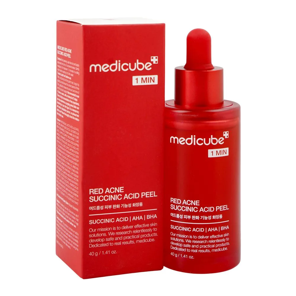 Medicube 1 Min Red Acne Succinic Acid Peel, Lactic Acid, Salicylic Acid, For Acne-Prone Skin, 40g