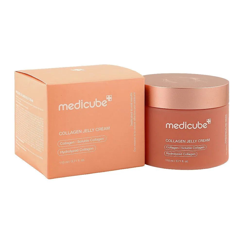 Comfortable casual medicube collagen jelly cream, niacinamide, glycerin, for sensitive skin, 110ml