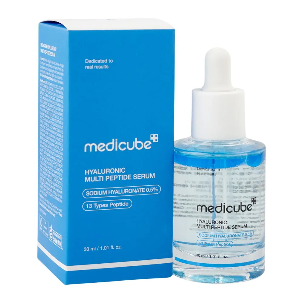 Medicube Hyaluronic Multi Peptide Serum, Hyaluronic Acid, Glycerin, For All Types Of Skin, 30ml