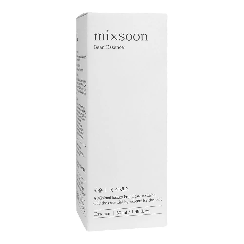 Side view of mixsoon bean essence, vegan snail, exfoliating, hydrating korean skin care, 50ml