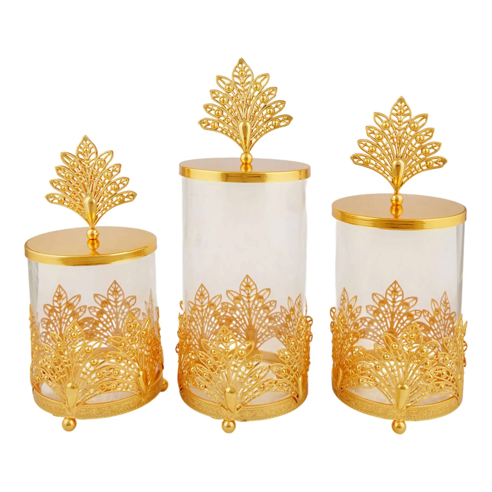 More & More Candy Jar, Golden, BA-15, 3-Pack