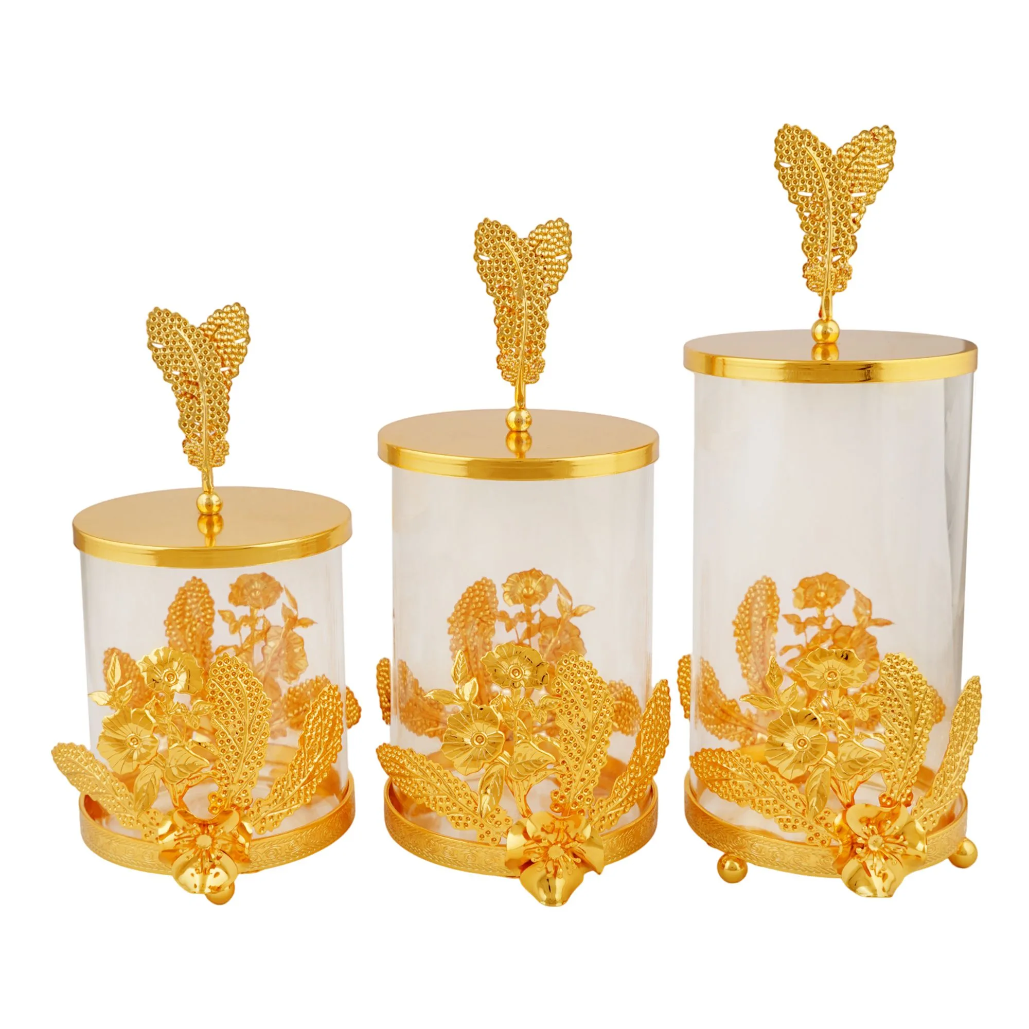 More & More Candy Jar, Golden, BA-17, 3-Pack
