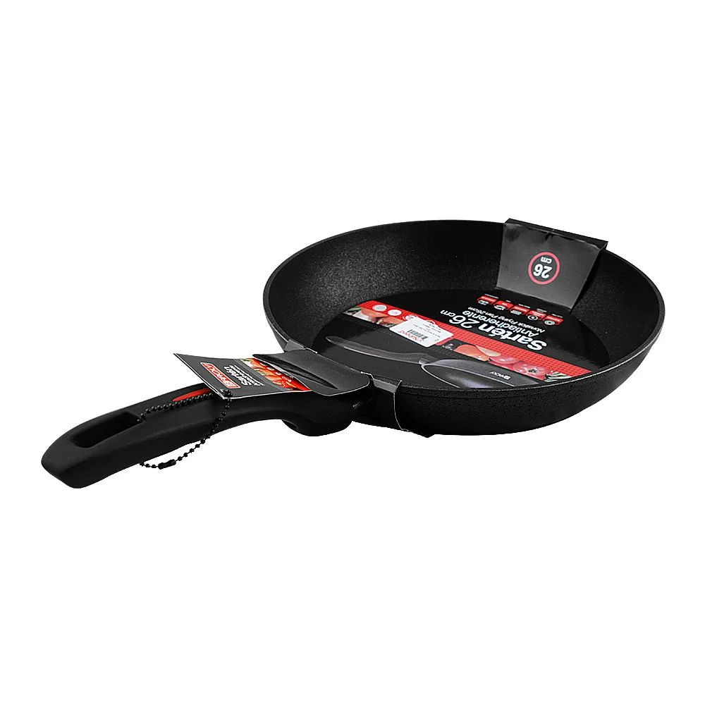 Side view of more & more fry pan, 377, 10.2 inches