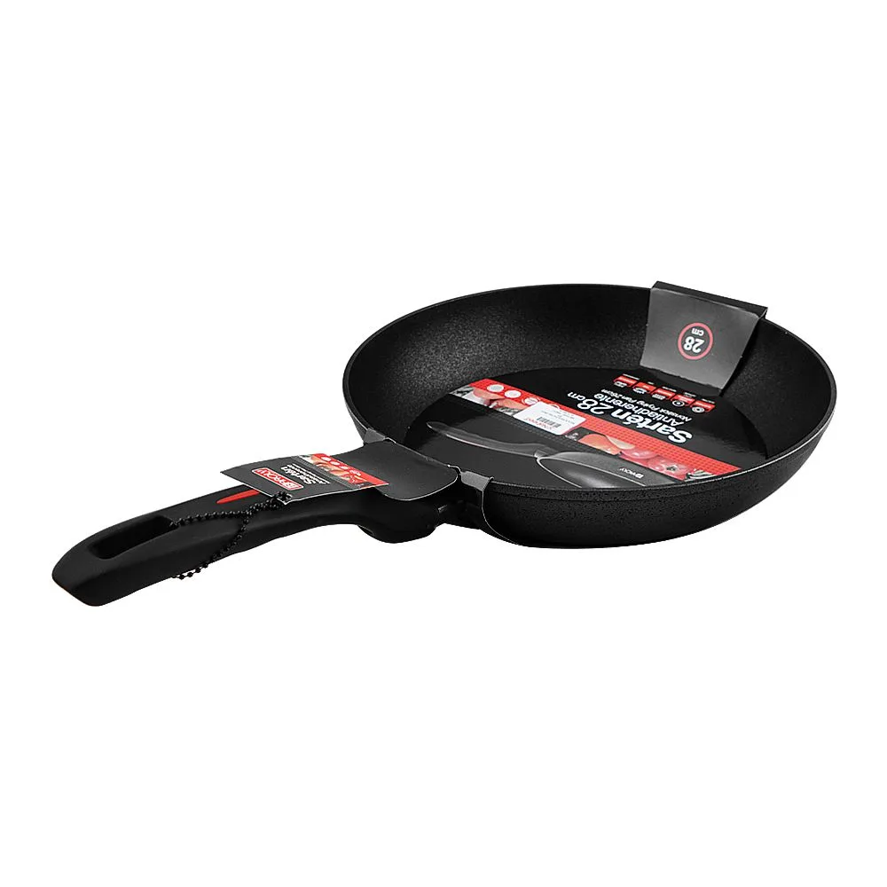 Side view of more & more fry pan, 377, 11 inches