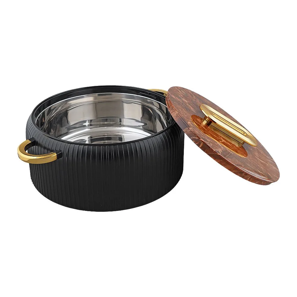 Side view of more & more hotpot set, black, ek, 2 + 4 + 6.5 liters, 3-pack