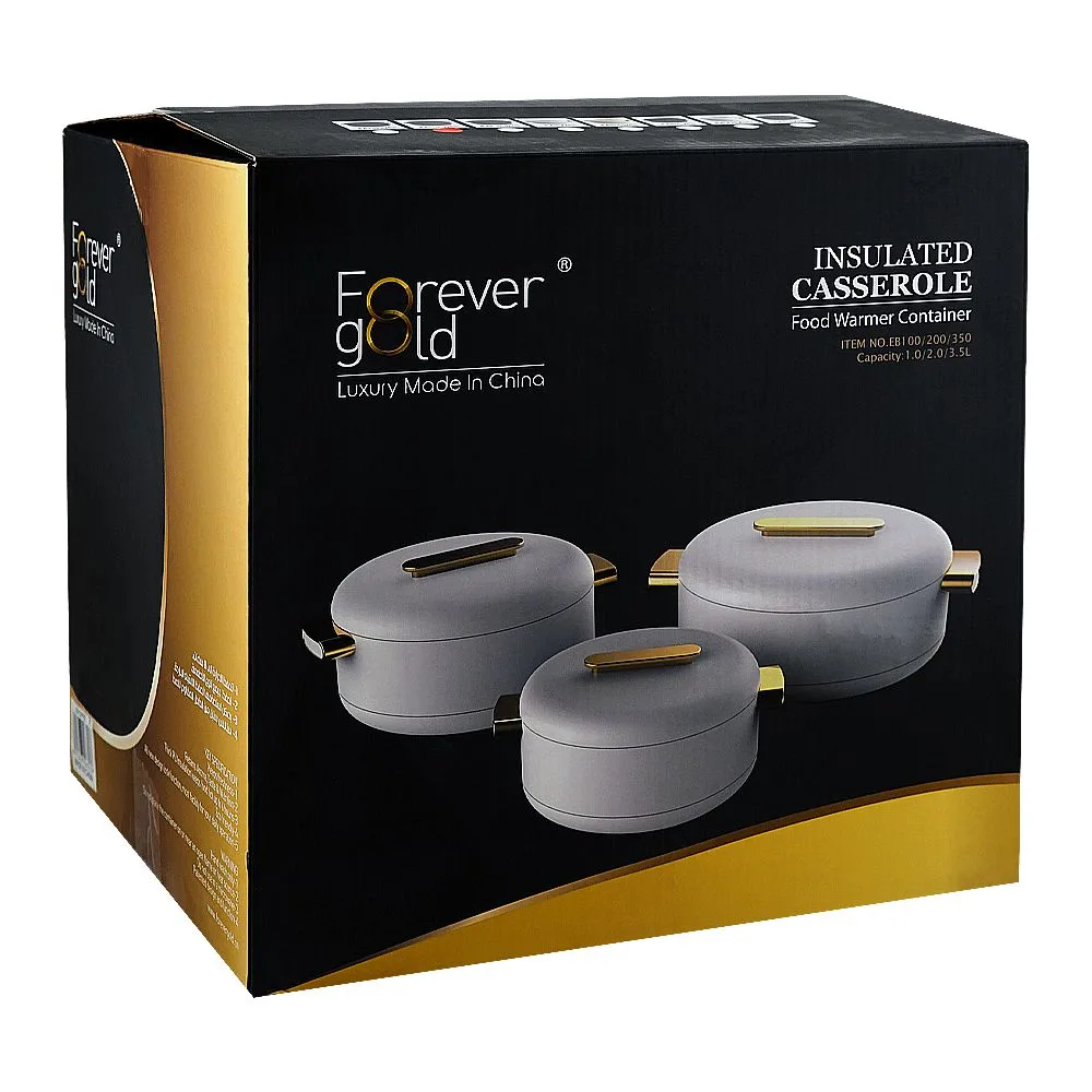 Comfortable casual more & more hotpot set, grey, e89135g, 1 + 2 + 3.5 liters, 3-pack
