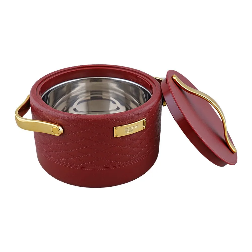 Side view of more & more hotpot set, red, ehp, 1.5 + 2 + 2.5 liters, 3-pack