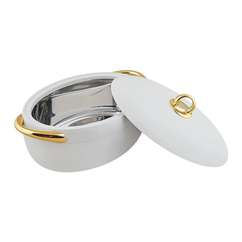 Side view of more & more hotpot set, white, ec915, 2 + 2.5 + 3 liters, 3-pack