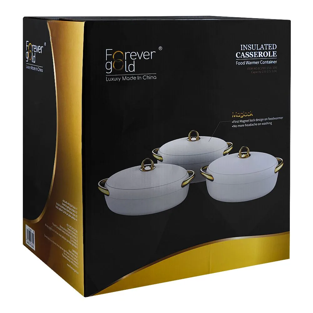 Comfortable casual more & more hotpot set, white, ec915, 2 + 2.5 + 3 liters, 3-pack