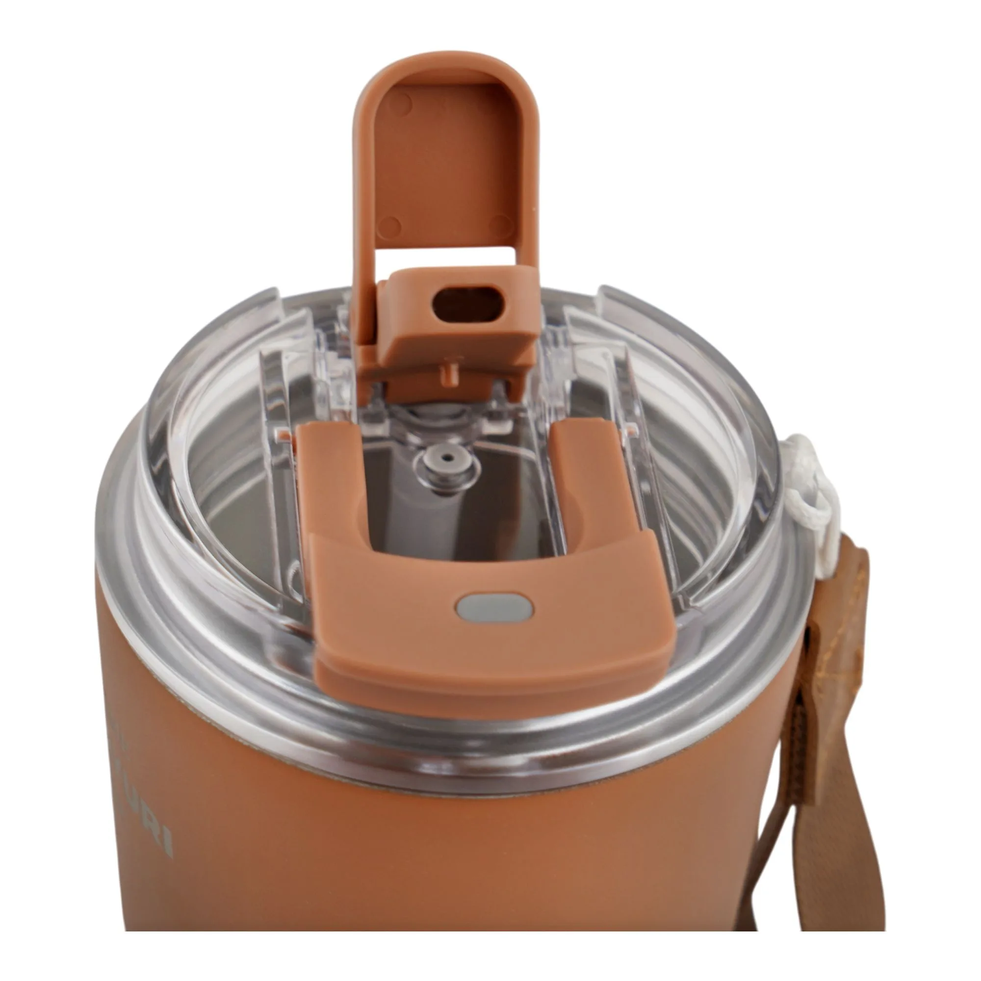 Comfortable casual more & more stainless steel coffee mug, brown, 360ml, zf-026