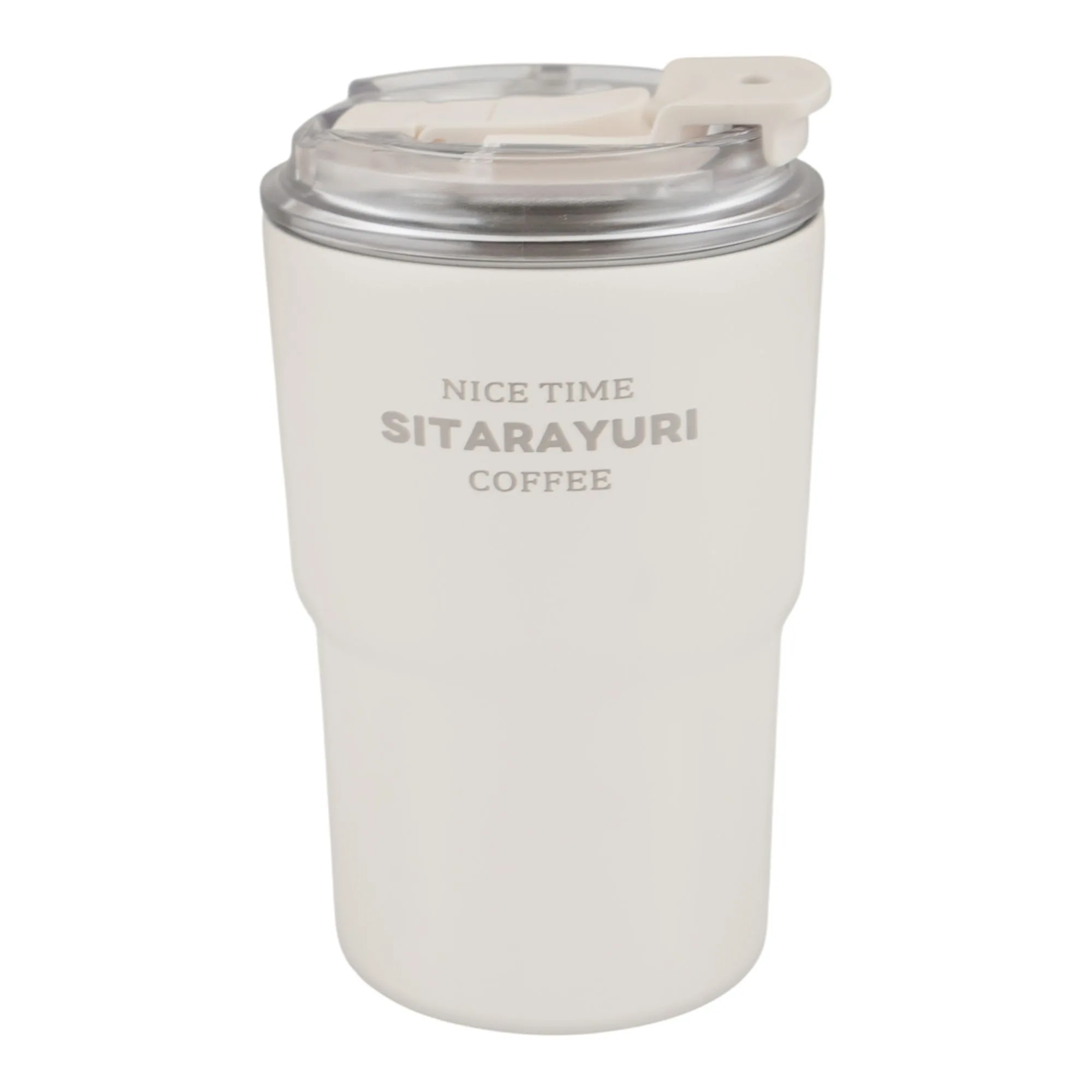 More & More Stainless Steel Coffee Mug, White, 360ml, ZF-026