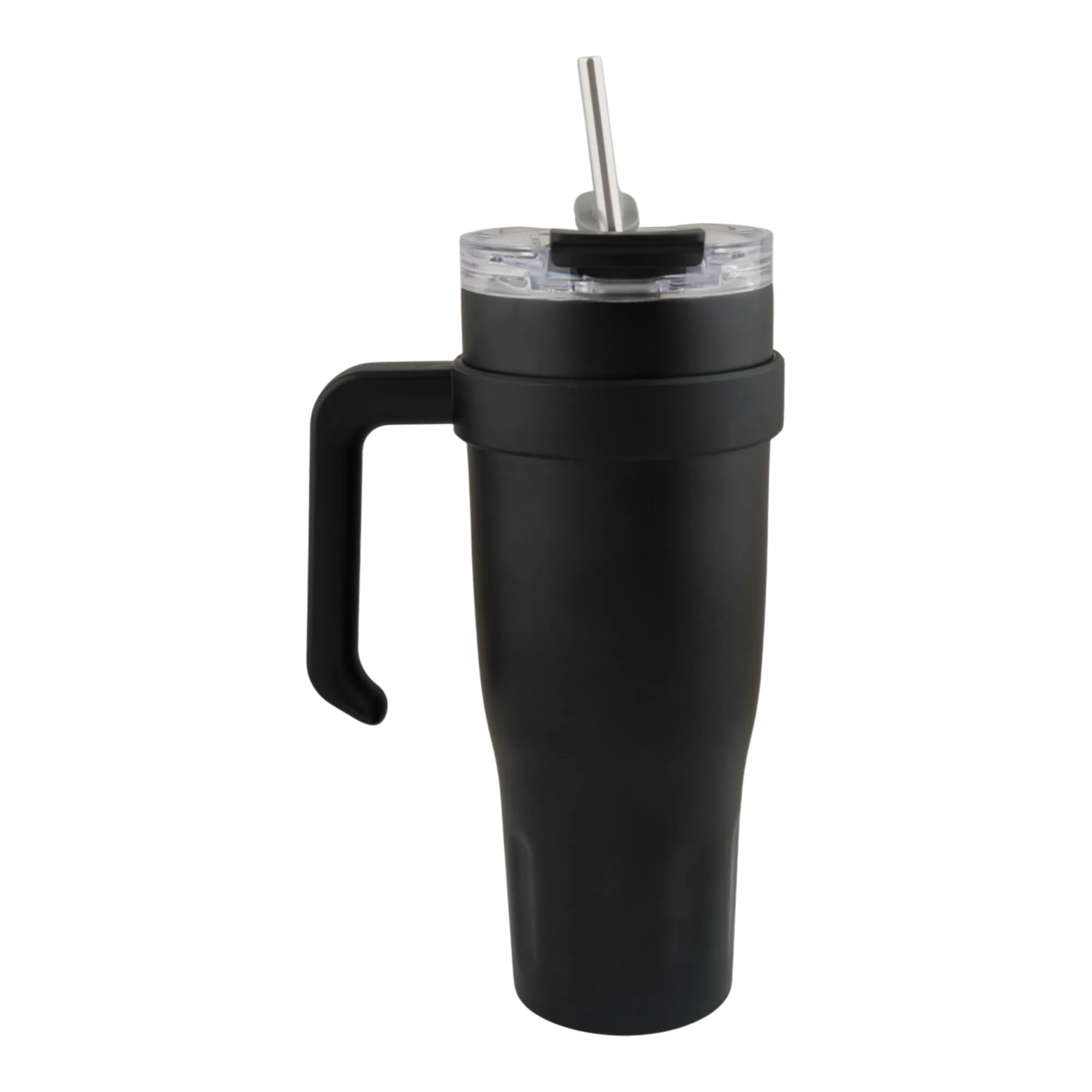 Side view of more & more tumbler, black, 1200ml, zf-007