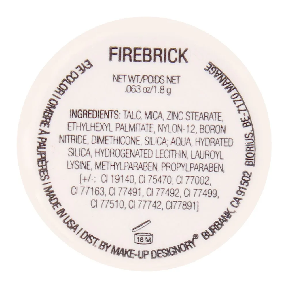 Close-up design of mud makeup designory eye color refill, firebrick