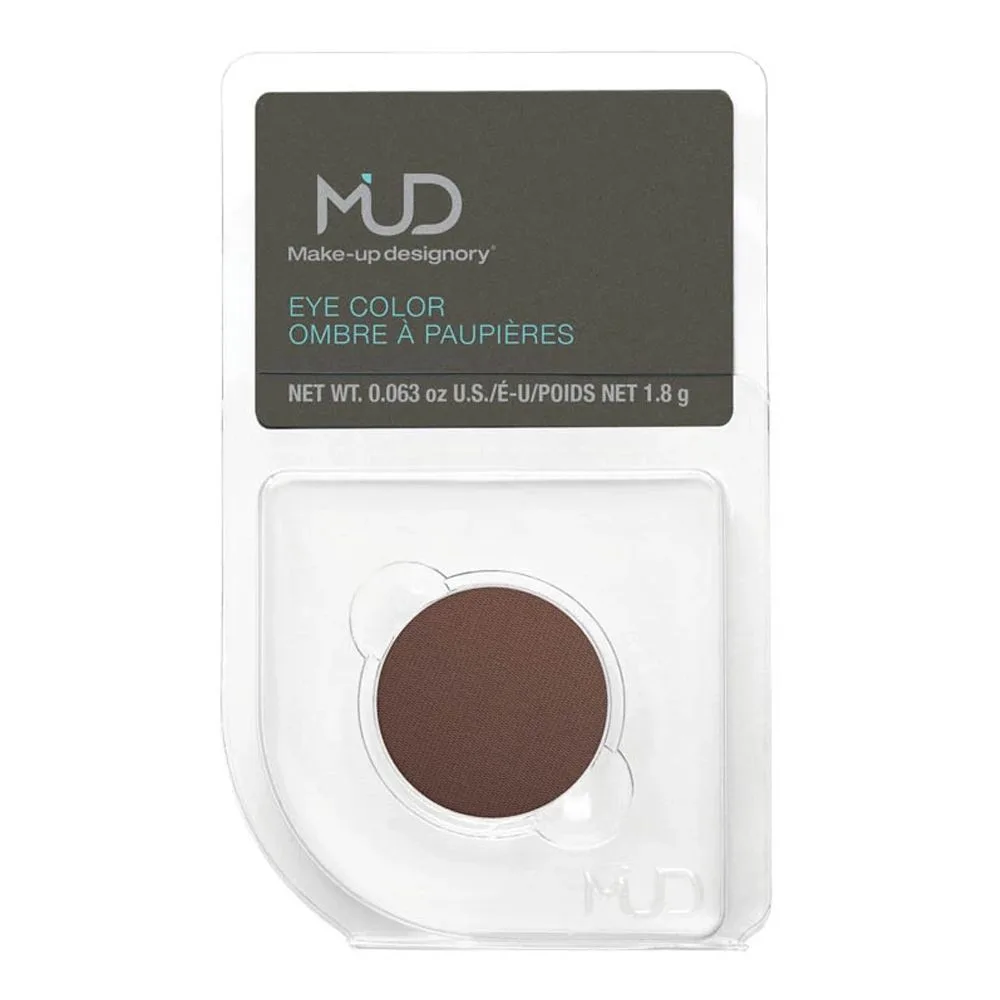 Side view of mud makeup designory eye color refill, semisweet