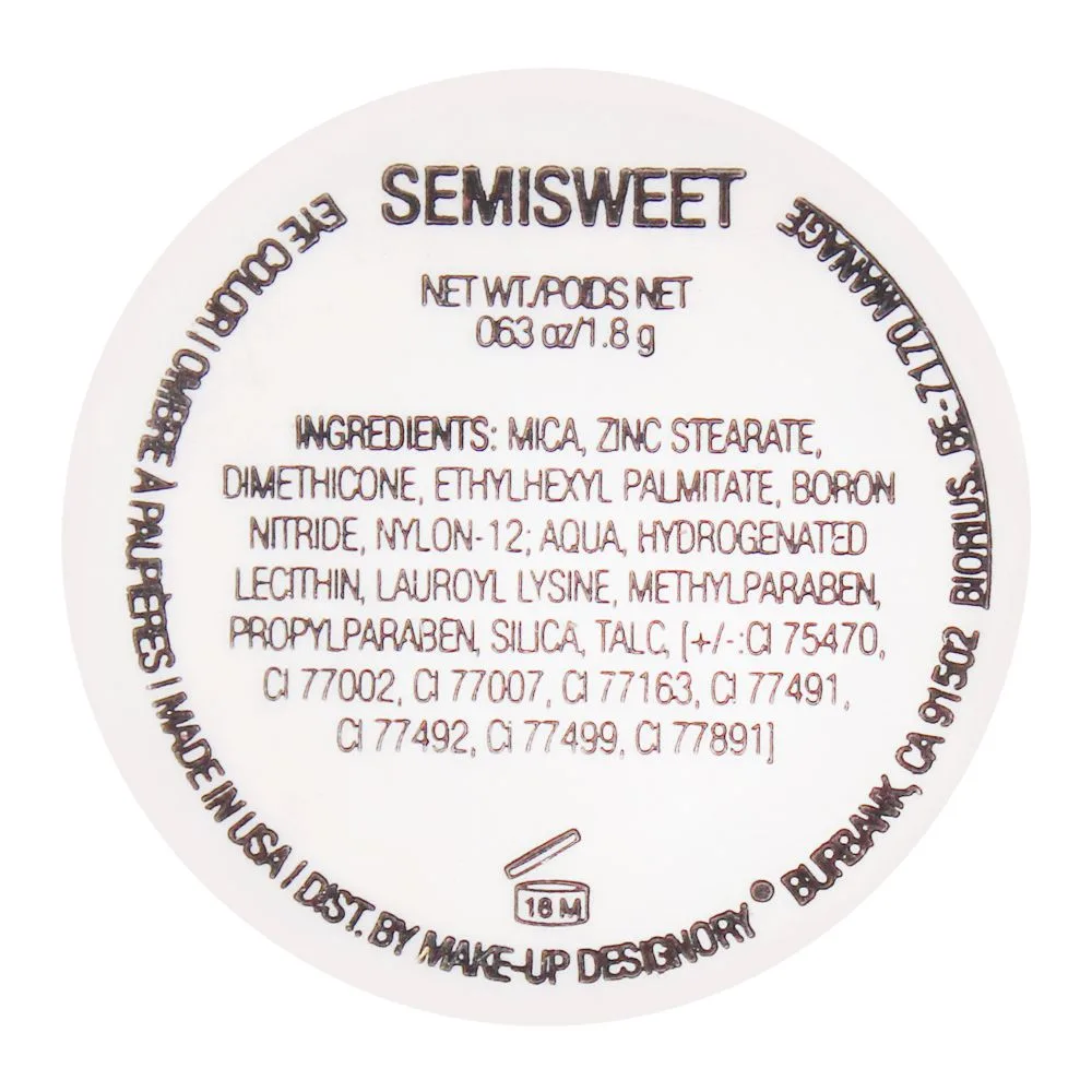 Close-up design of mud makeup designory eye color refill, semisweet