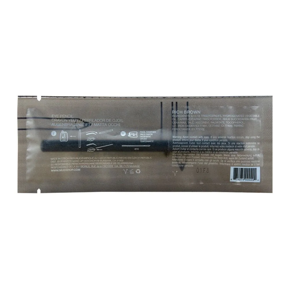 Comfortable casual mud makeup designory eye pencil, rich brown