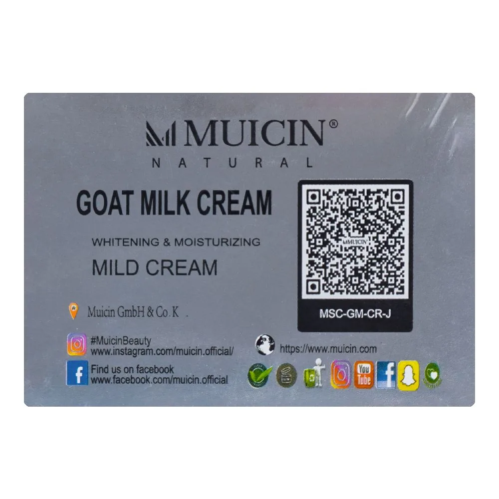 Comfortable casual muicin goat milk whitening & moisturizing mild cream, premium, 50g
