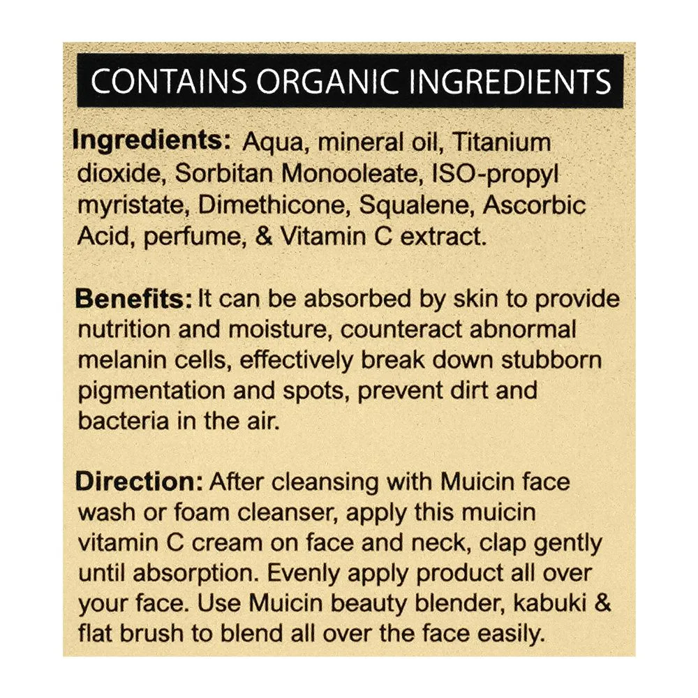 Comfortable casual muicin vitamin c glow boosting waterproof whitening cc moisturizer cream, 50g