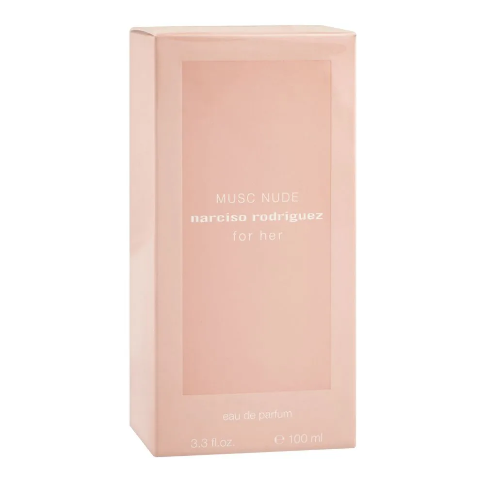 Side view of narciso rodriguez musc nude for her, eau de parfum, for women, 100ml