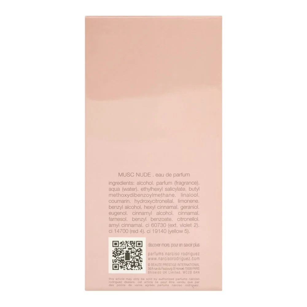 Comfortable casual narciso rodriguez musc nude for her, eau de parfum, for women, 100ml