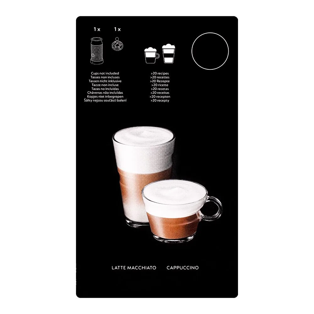 Close-up design of nespresso aeroccino 3 milk frother, 3694-eu-bk