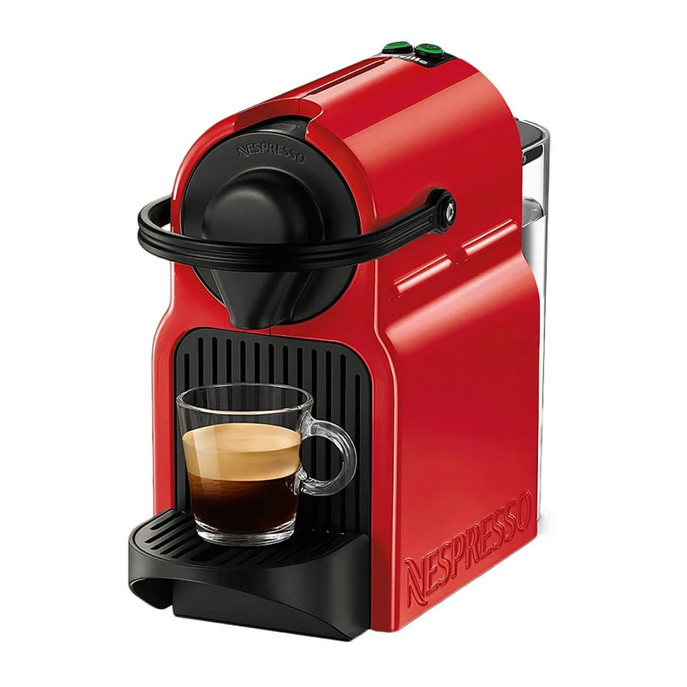 Nespresso Inissia Krups Coffee Machine, 1150-1260W, 220-240V, 1 Liter, Red, XN1005.99DE