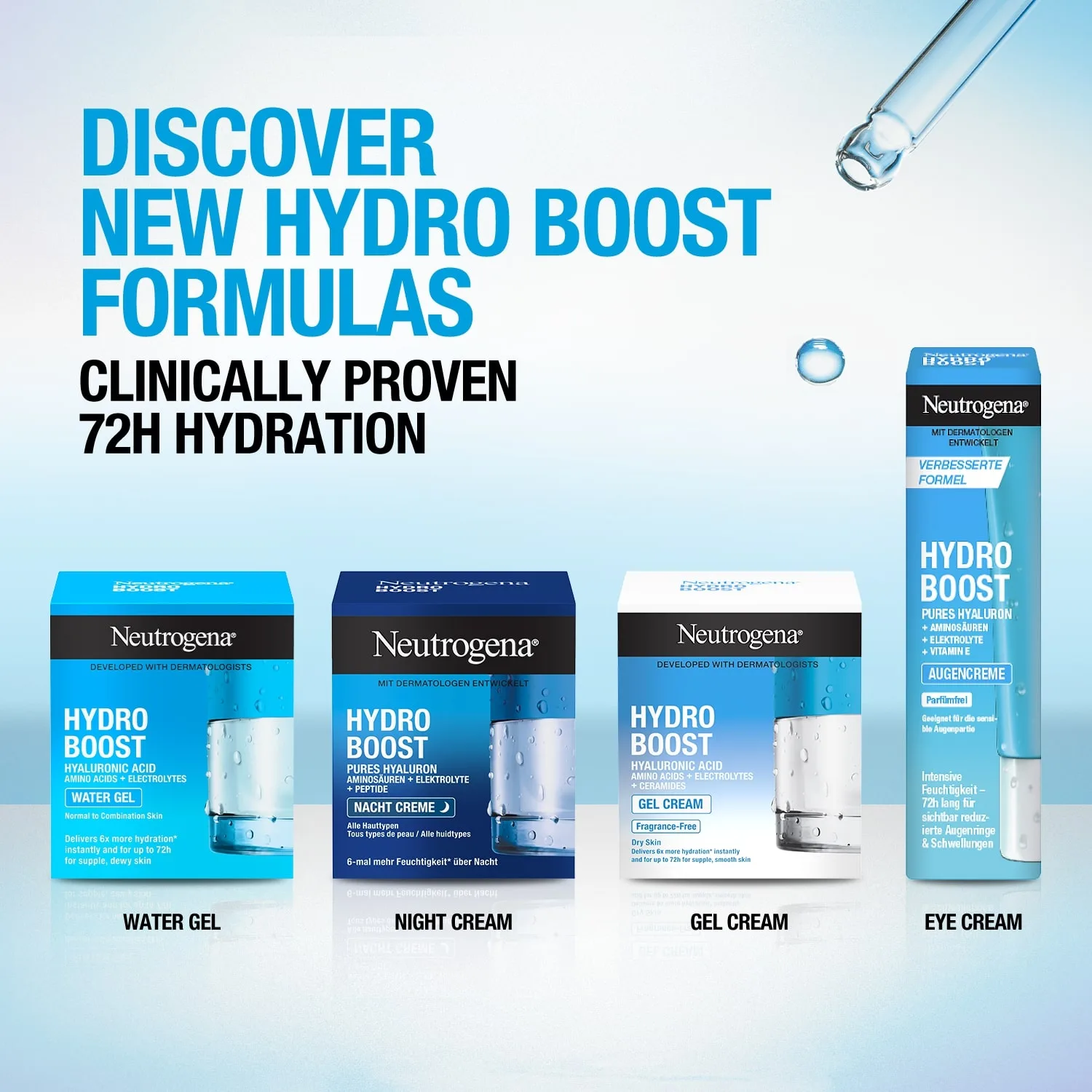 Lifestyle product image of neutrogena hydro boost gel-cream, dry skin, fragrance free, 50ml