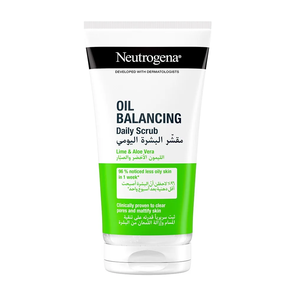Neutrogena Oil Balancing Daily Exfoliator with Lime, For Oily Skin, 150ml