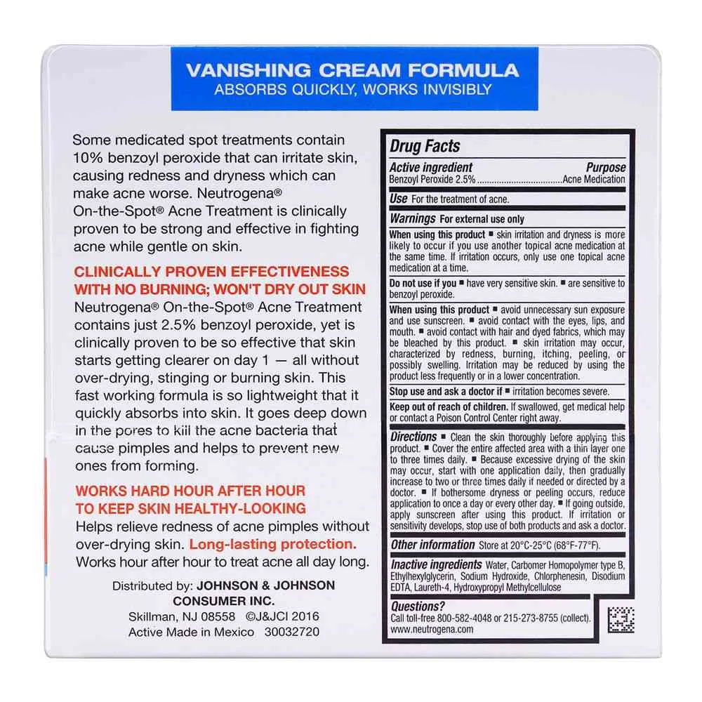 Comfortable casual neutrogena on-the-spot acne treatment vanishing cream 21gm