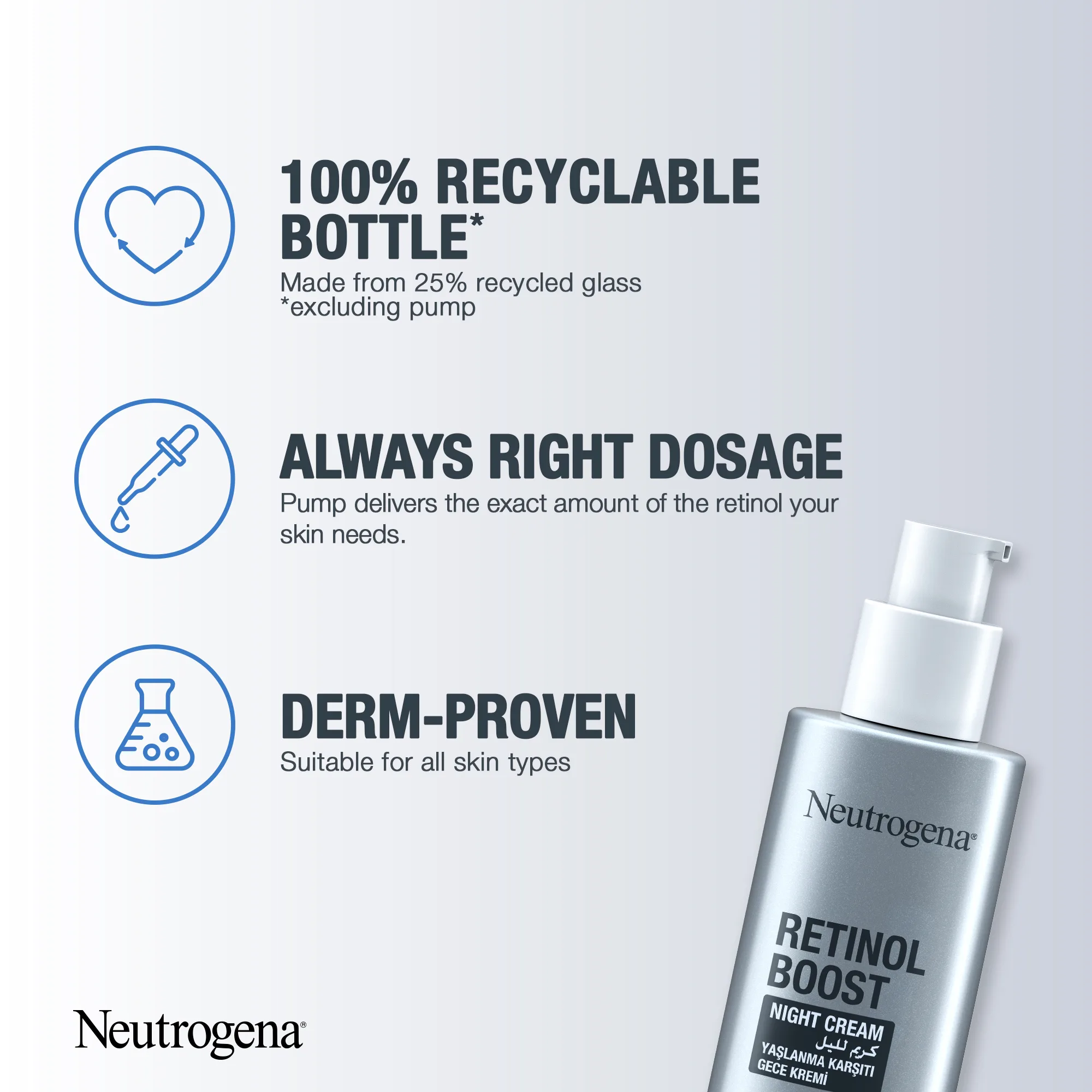 Premium everyday wear neutrogena retinol boost anti age night cream, 50ml