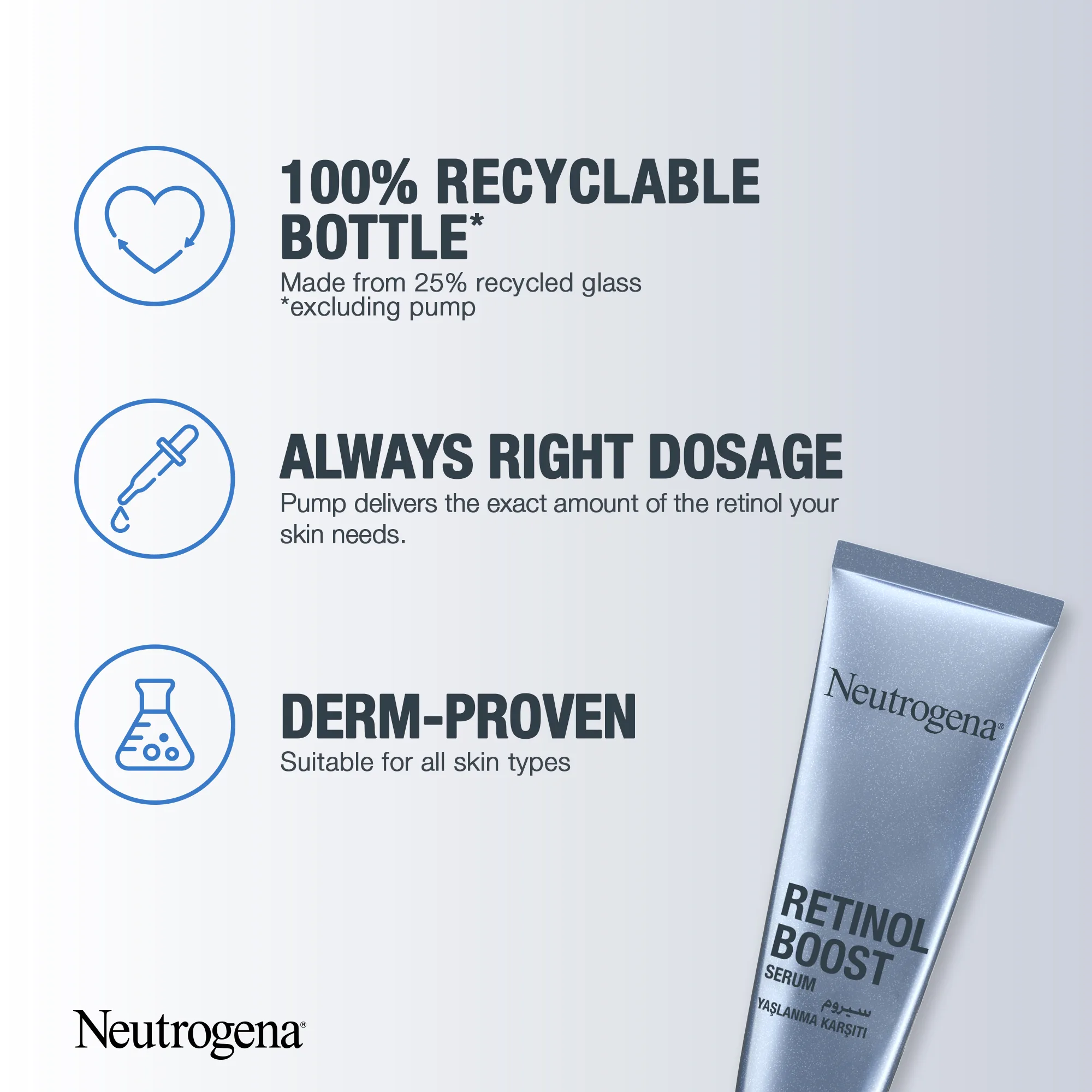 Premium everyday wear neutrogena retinol boost anti-aging serum, 30ml