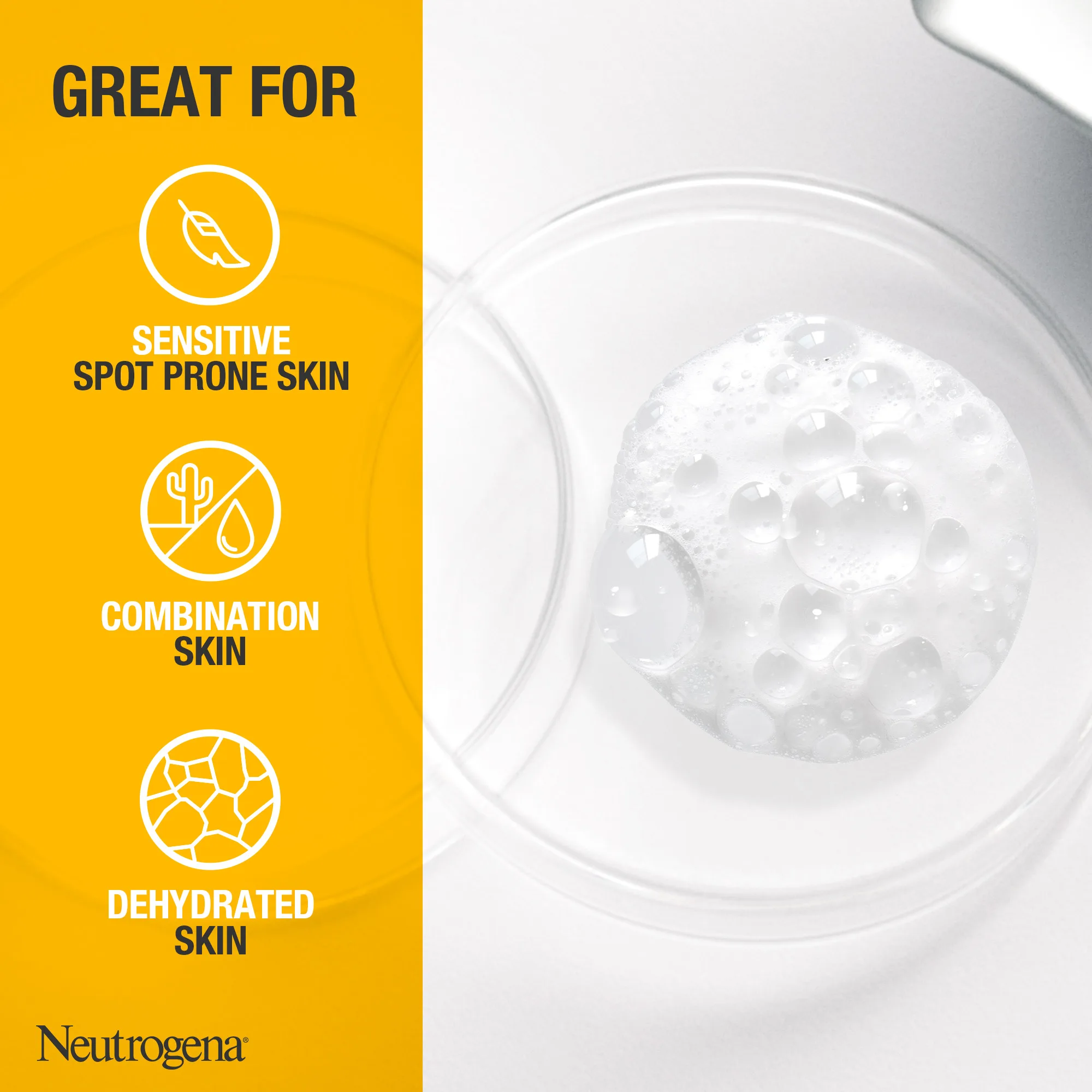 Comfortable casual neutrogena soothing clear turmeric mousse cleanser, for spot prome skin, 150ml