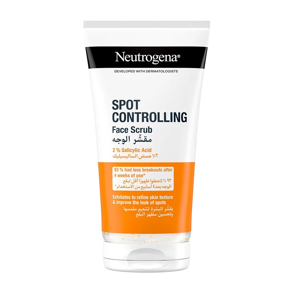 Neutrogena Spot Controlling Facial Scrub, For Stubborn Spots, 150ml