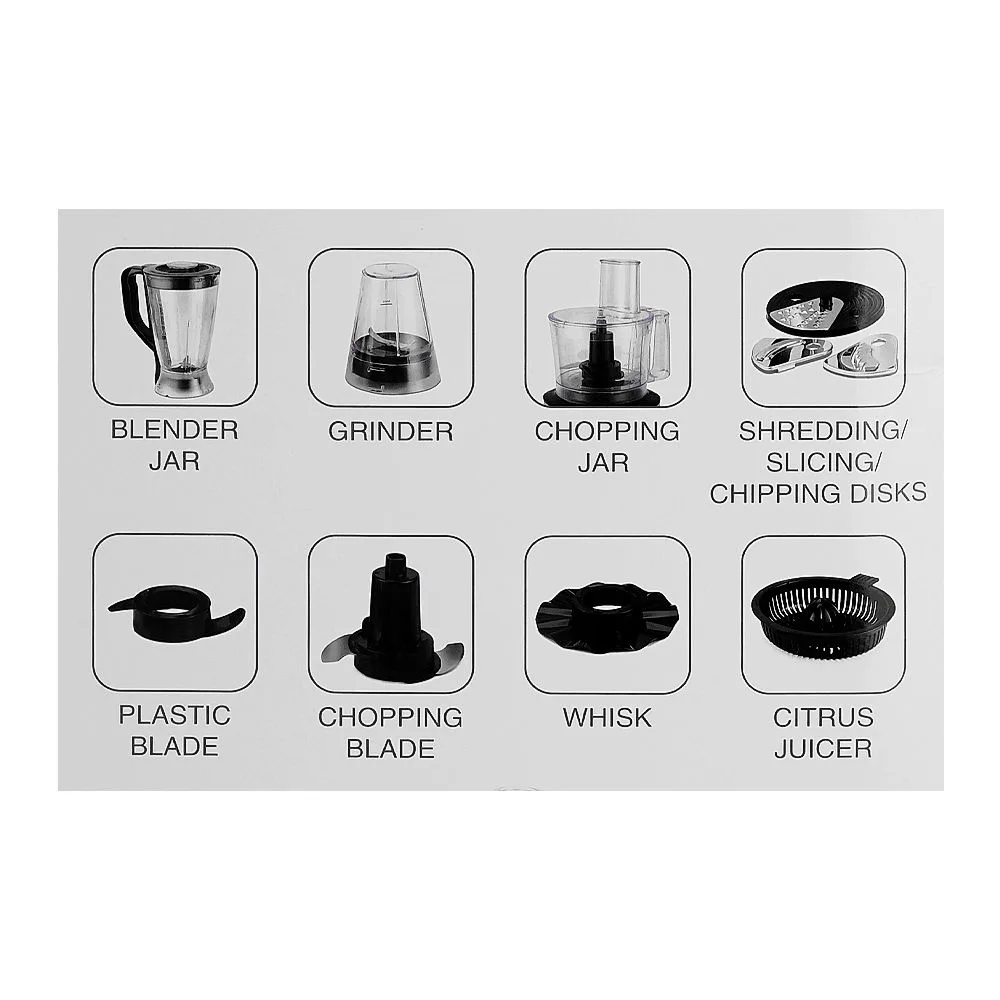 Premium everyday wear nikai 10 in 1 food processor, 1000w, nfp3100a