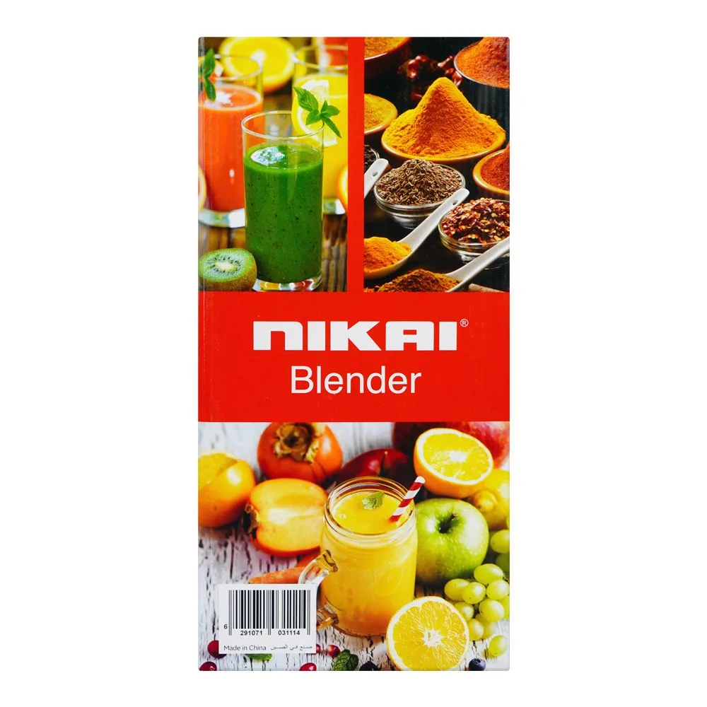 Premium everyday wear nikai glass blender, 600w, glass jar, 2 speed+pulse, nb-9900g