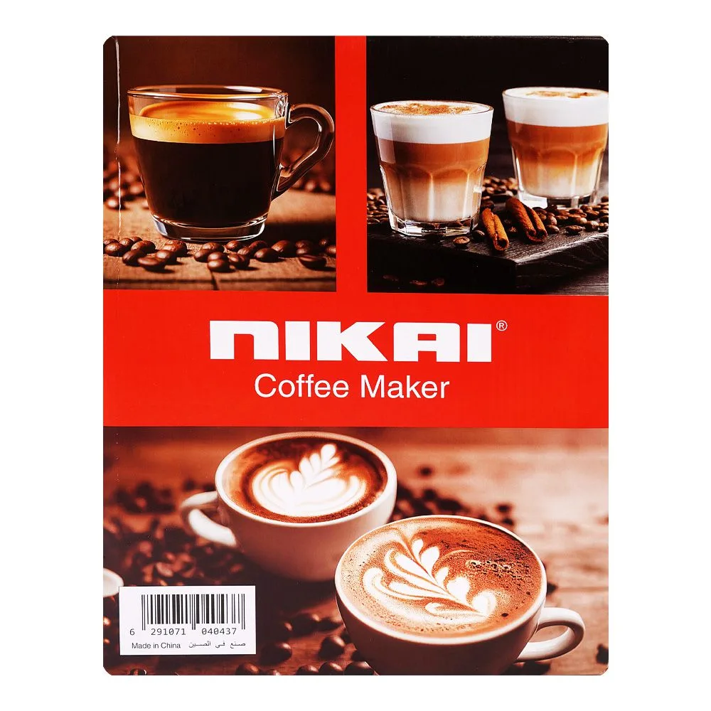Comfortable casual nikai premium series coffee maker, 1100w, 1.5 liters water tank, 20 bar pressure pump, ncm-8501p