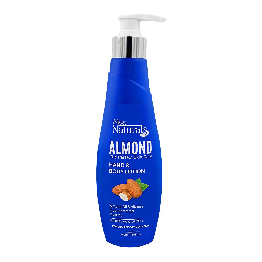 Nisa Naturals Almond Hand & Body Lotion, For Dry Skin, 400ml