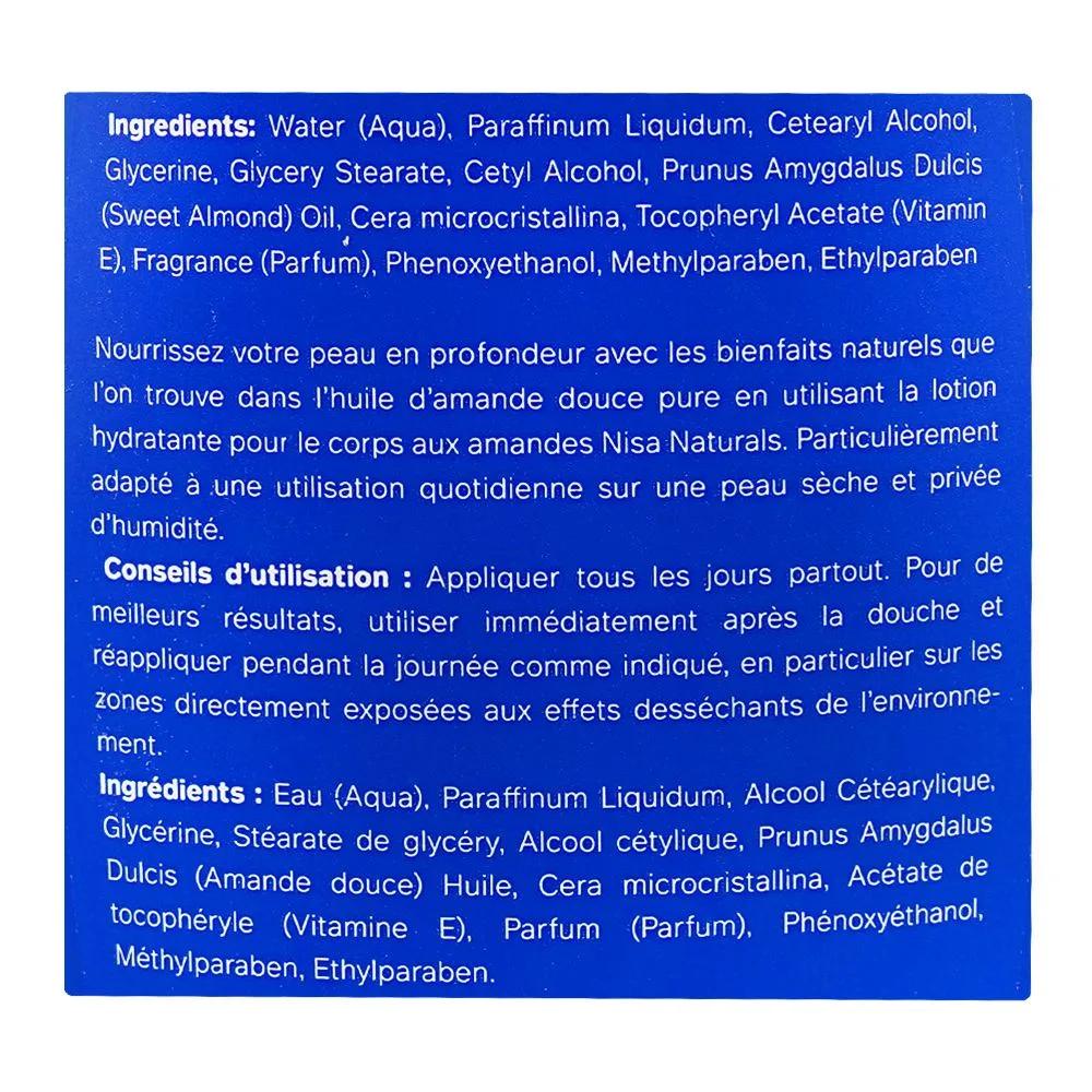 Comfortable casual nisa naturals almond hand & body lotion, for dry skin, 400ml