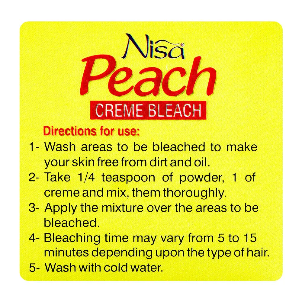 Comfortable casual nisa peach creme bleach, 45g