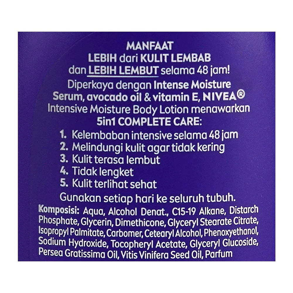 Comfortable casual nivea intensive moisture body lotion 100ml