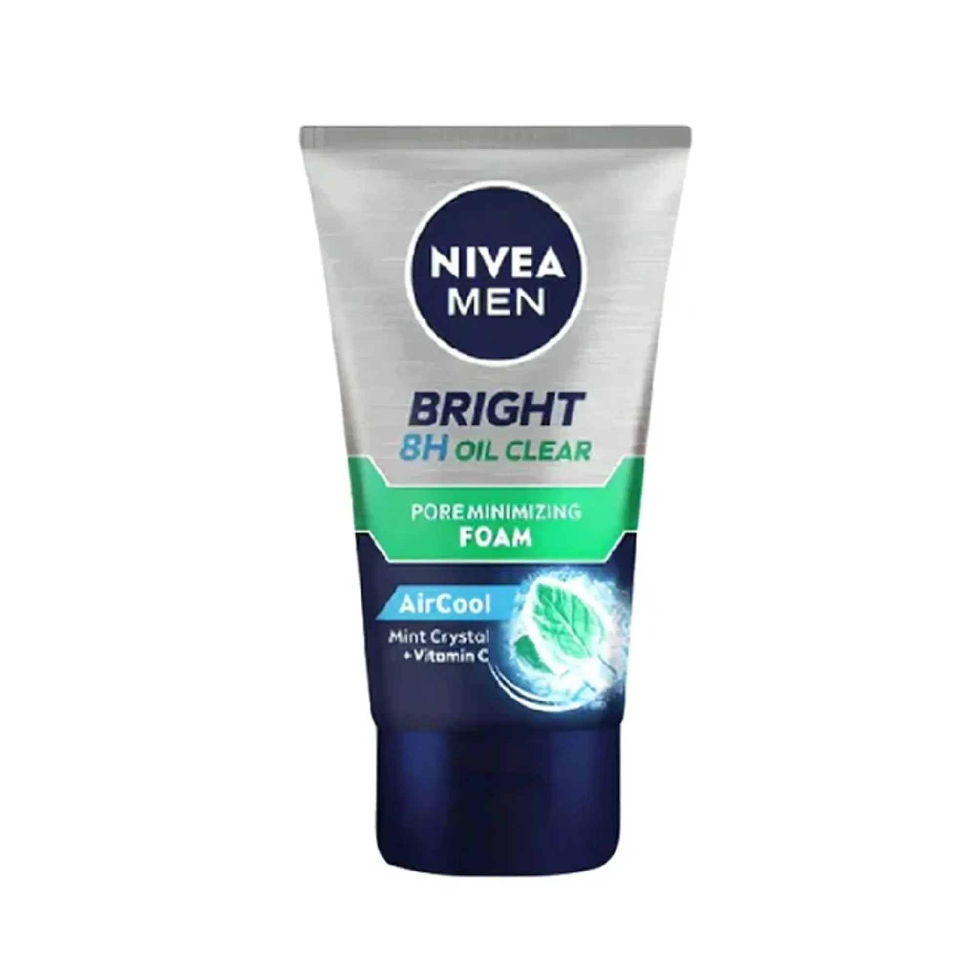 Nivea Men Bright Oil Clear Pore Minimizing Foam Face Wash with Mint Crystal & Vitamin C, 100ml
