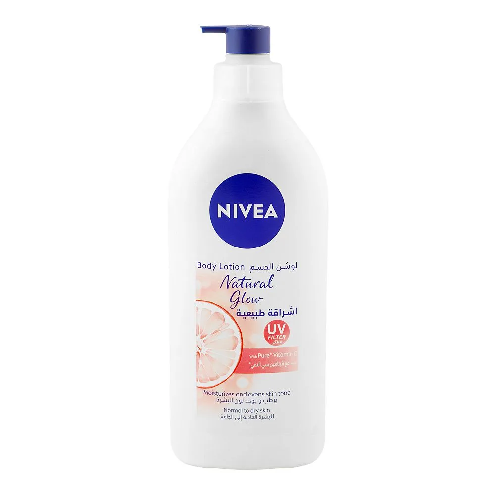 Nivea Natural Glow Body Lotion Glycerin, Citric Acid, For Normal To Dry Skin, 625ml