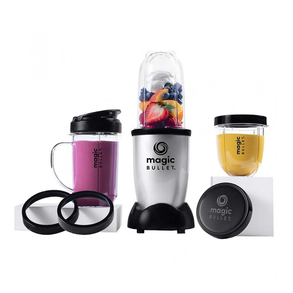 Side view of nutribullet magic buttet nutrient extractor blender, 400w, 355ml + 532ml cup, mb4-1012