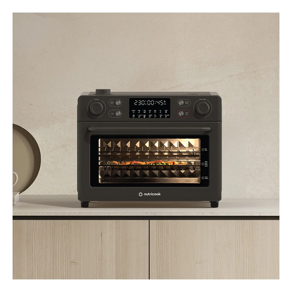 Comfortable casual nutricook 12-in-1 toaster oven, 1700w, 30-liters, black, nc-afto330k