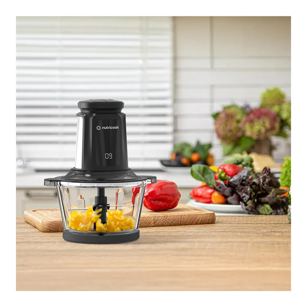 Premium everyday wear nutricook choppi xxxl with digital timer, 500w, 2 x 3 liters bowl, nc-ch6000