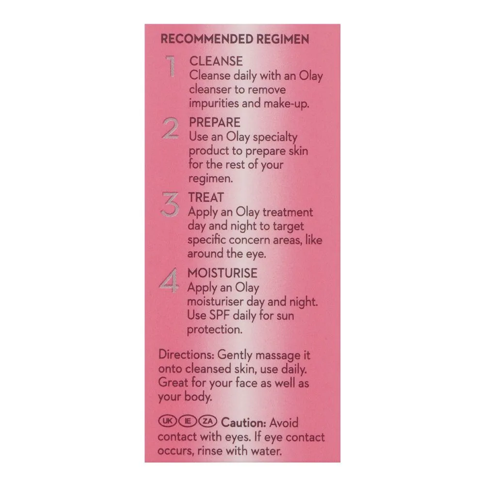 Close-up design of olay beauty fluid moisturiser sensitive face & body fluid, 200ml