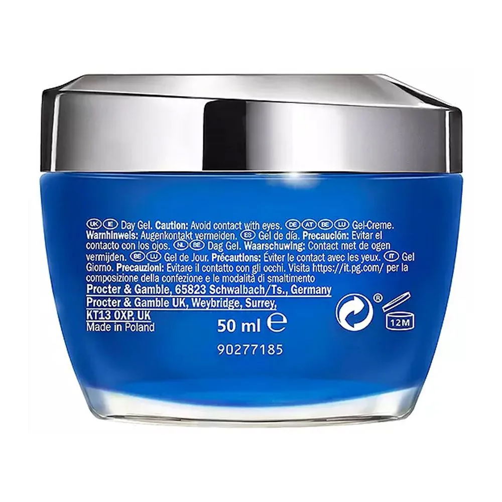 Side view of olay regenerist day gel with hyaluronic acid & vitamin b5, fragrance free, 50ml