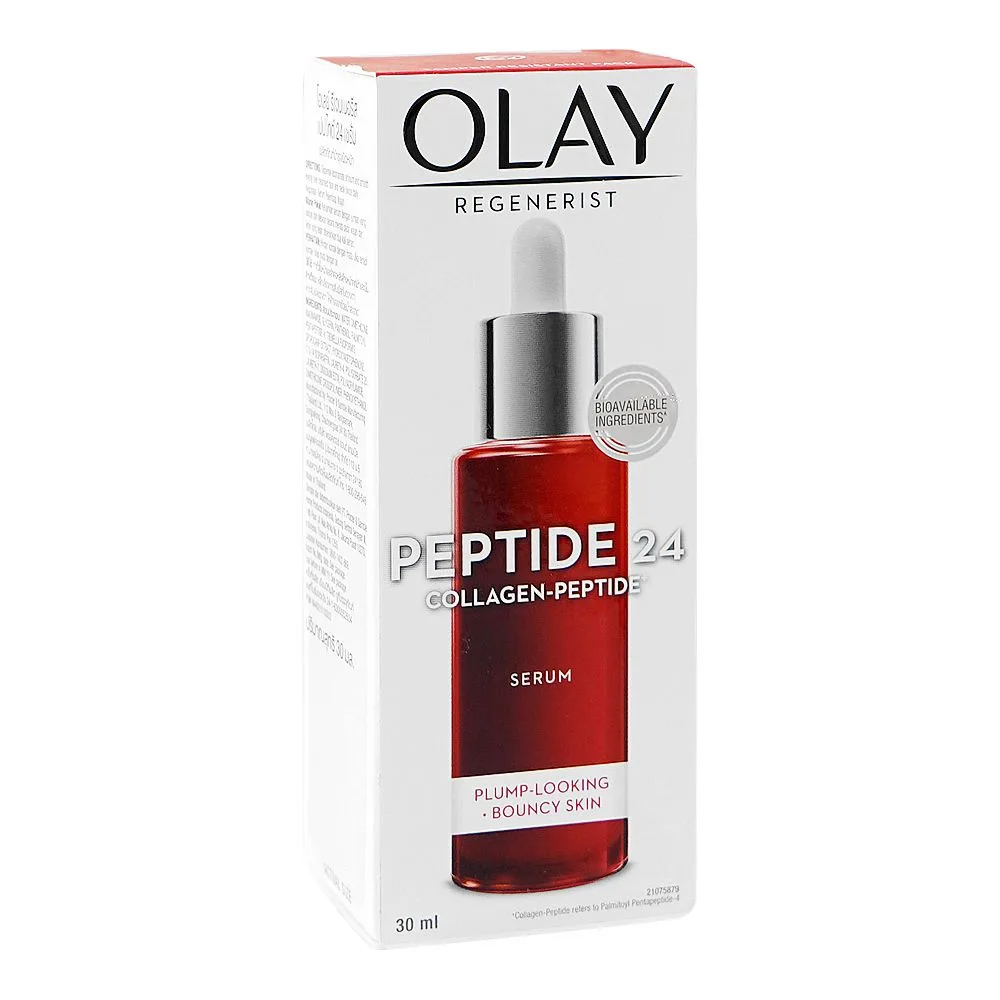 Olay Regenerist Peptide 24 Collagen Peptide Serum, Niacinamide, Glycerin, For Radiant Skin, 30ml